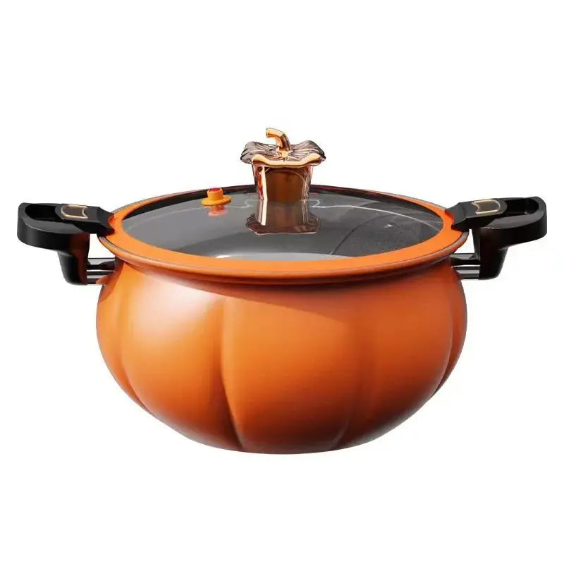 8L Pumpkin Micro Pressure Pot New Home Type Soup Pot Multifunctional Non Stick Pot Gas Stove Universal Soup Pot