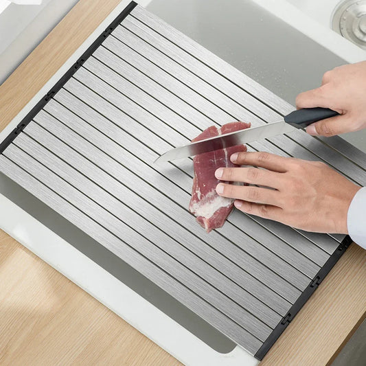 304 Stainless Draining Basket Sink Chopping Board Multifunctional Folding Cutting Board Sink Washbasin Chopping Board Drain Rack