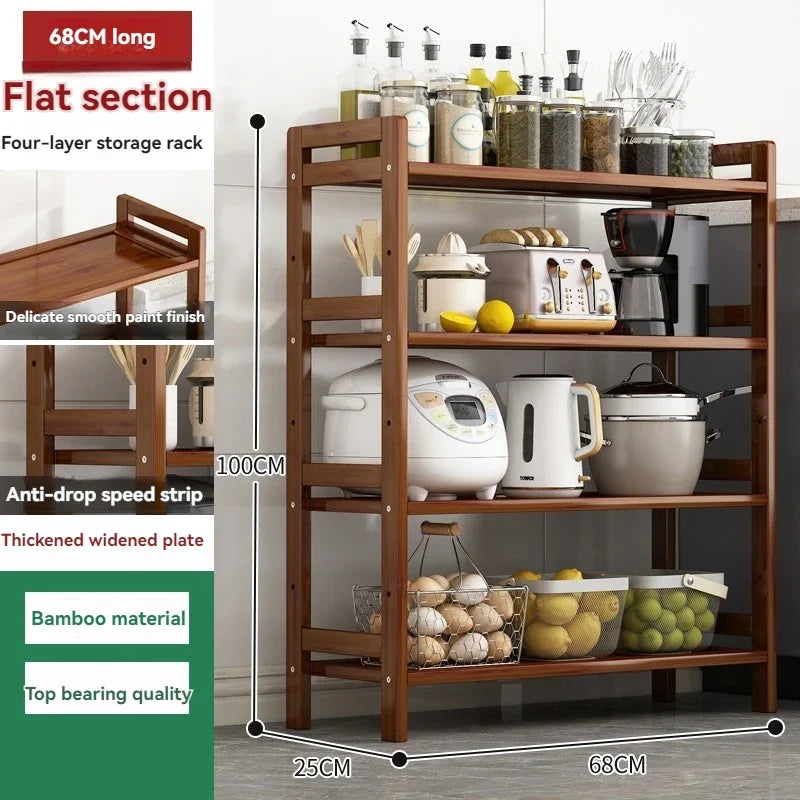 Kitchen shelf, floor standing multi-layer product collection, household pot seasoning shelf, fruit and vegetable bowl and dish s