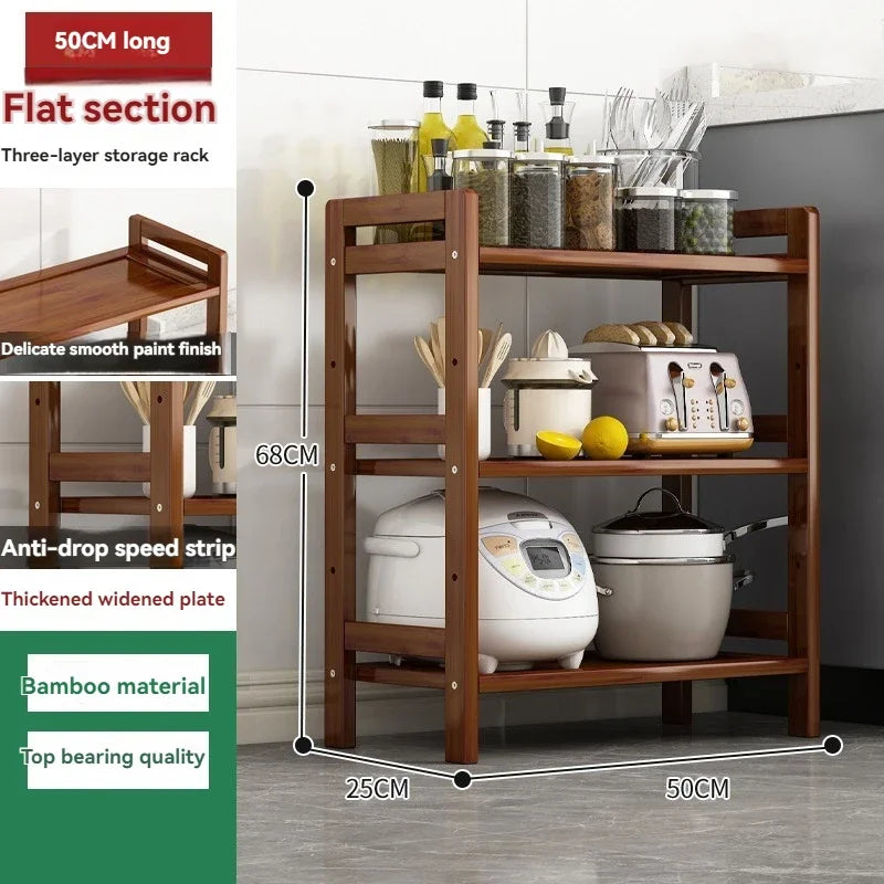 Kitchen shelf, floor standing multi-layer product collection, household pot seasoning shelf, fruit and vegetable bowl and dish s