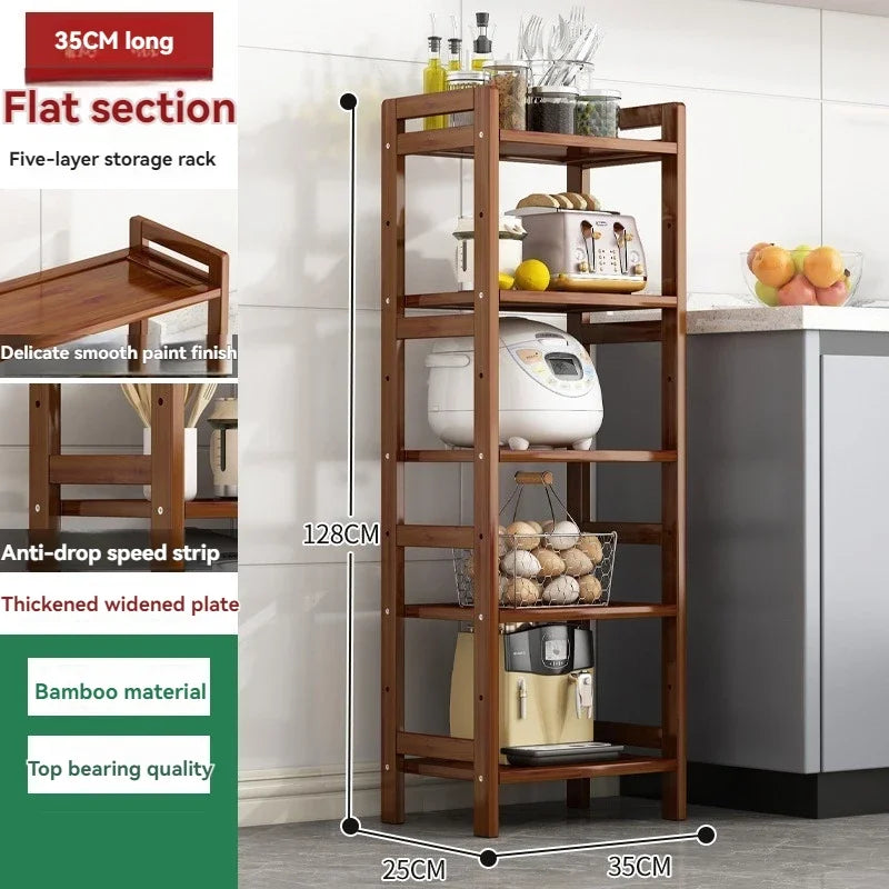 Kitchen shelf, floor standing multi-layer product collection, household pot seasoning shelf, fruit and vegetable bowl and dish s