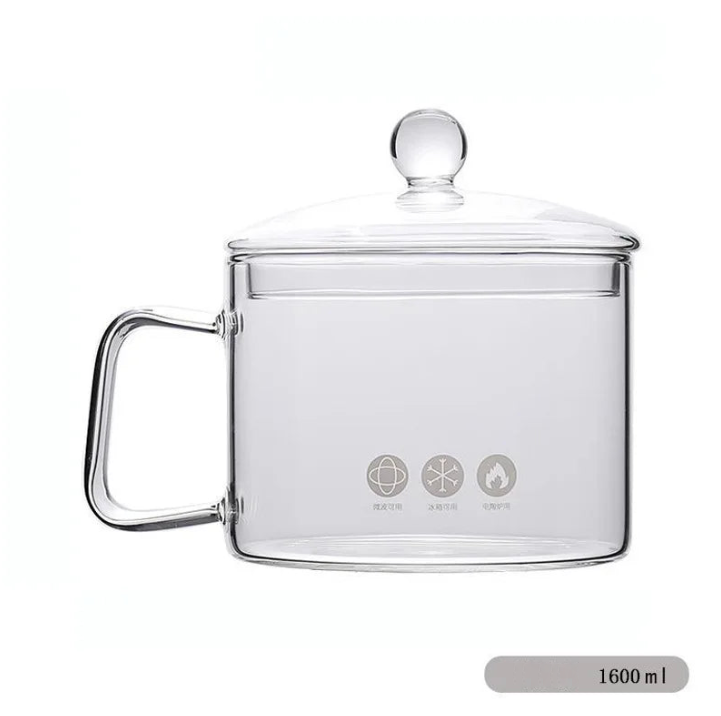 Soup pot health pot high temperature resistant burning pot instant noodle pot household soup pot with lid soup bucket double ear
