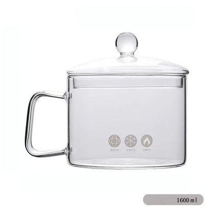 Soup pot health pot high temperature resistant burning pot instant noodle pot household soup pot with lid soup bucket double ear