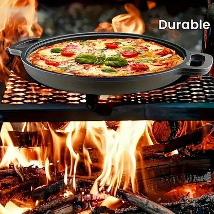 Multi Functional Cast Iron Pot - A Non Stick Pot Suitable for Pizza and Pancakes, Perfect for Home Kitchens and Outdoor Cooking