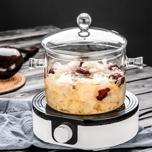 Soup pot health pot high temperature resistant burning pot instant noodle pot household soup pot with lid soup bucket double ear